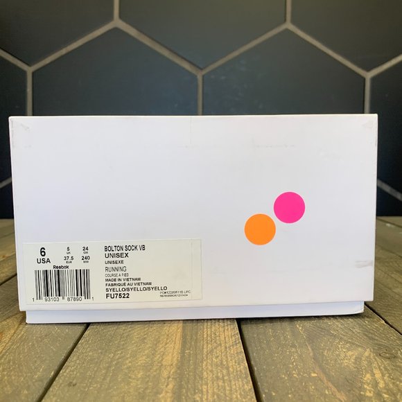 *Reebok Victoria Beckham Bolton Sock Running Ankle Lime Green Sneakers Size 7 - Picture 6 of 6